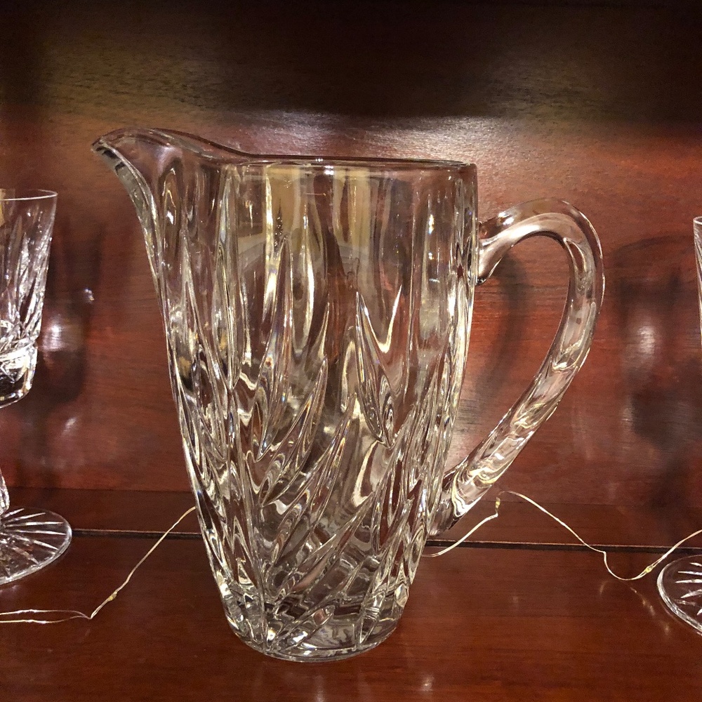 Gorham Star Blossom Crystal Water Pitcher 32 Oz